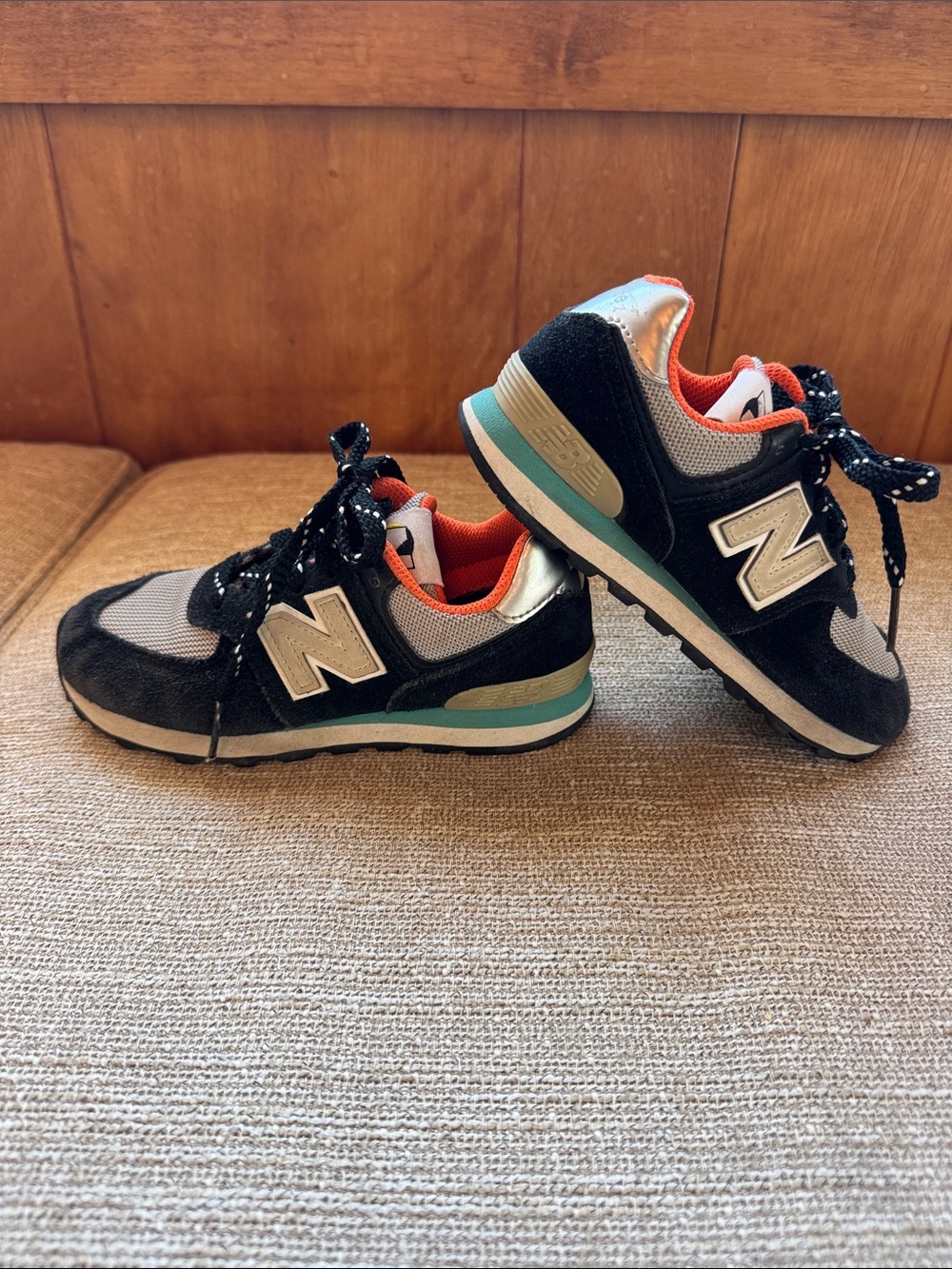 New Balance 574 Kids Sneakers super awesome color size 12